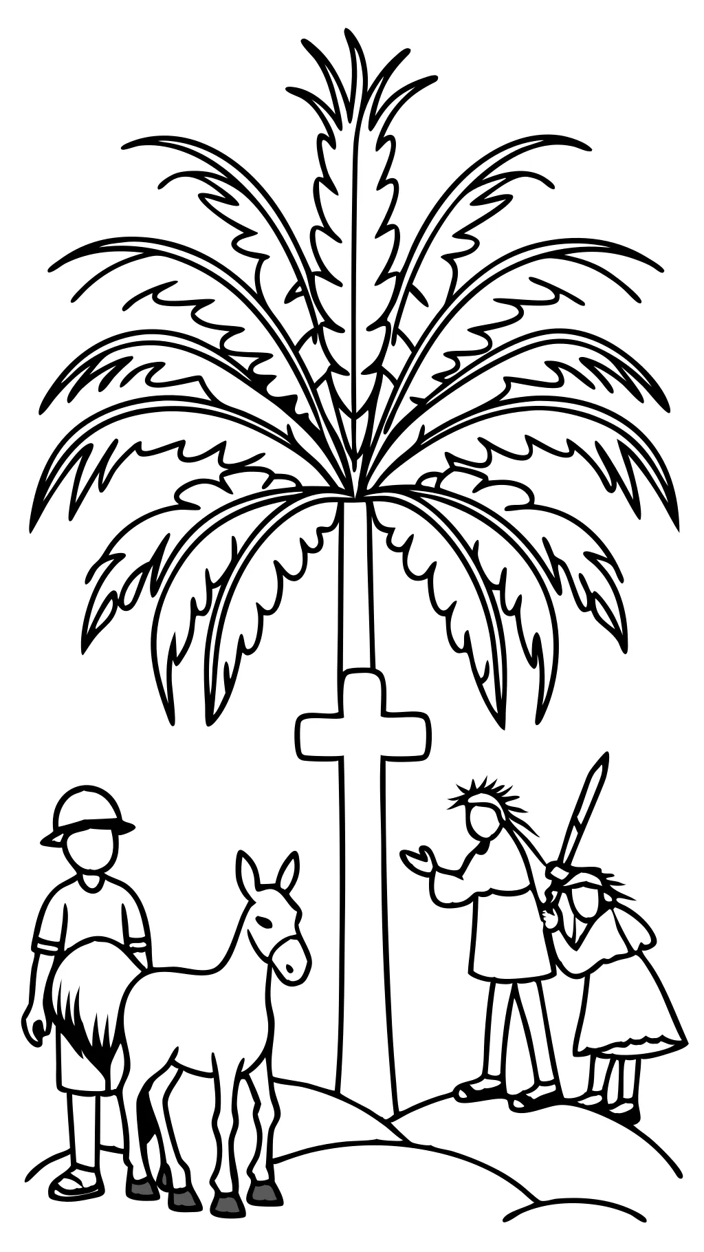 palm sunday coloring pages free